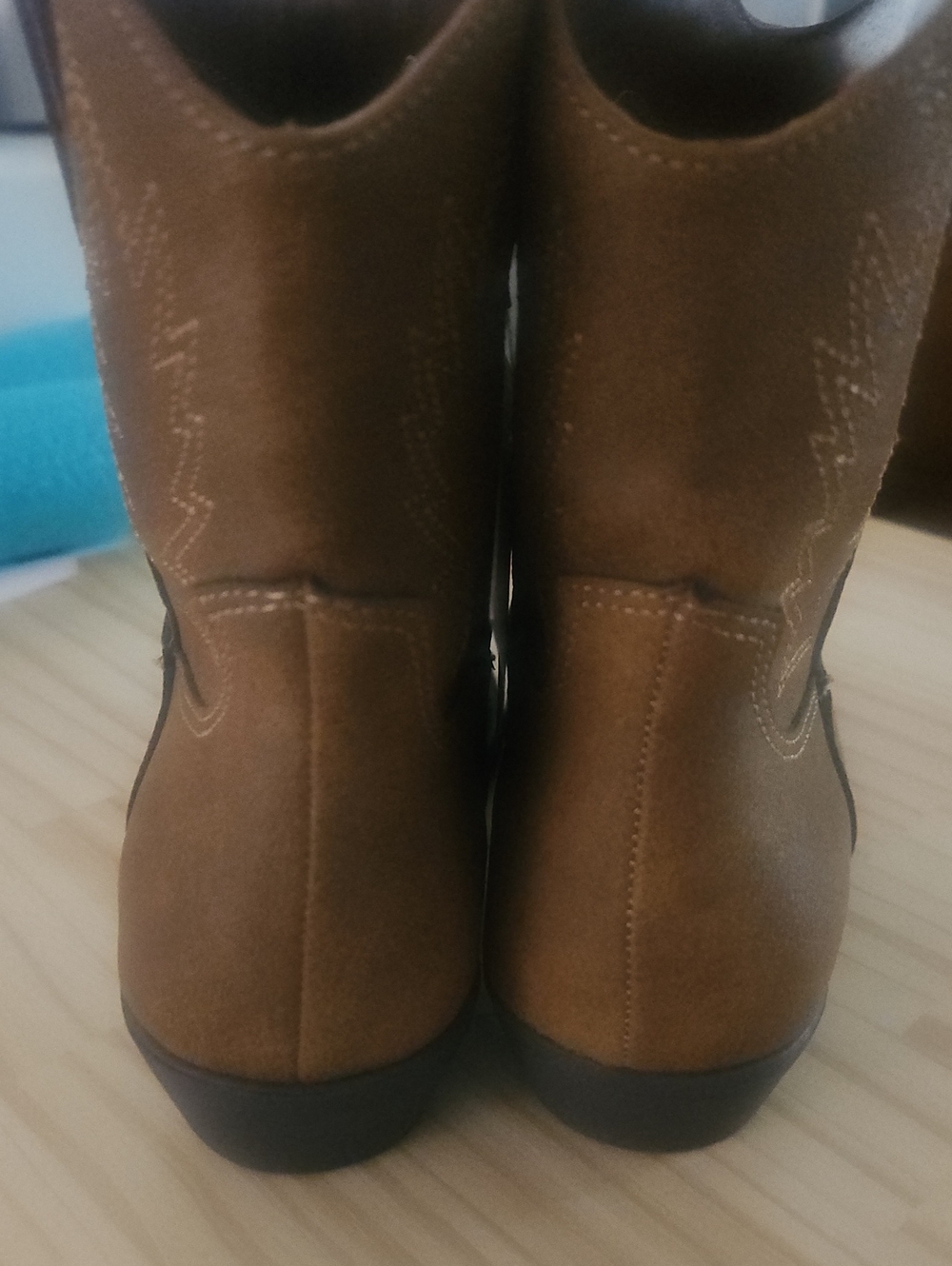 Women's Brown Western Ankle Boots - Picture 4 of 5